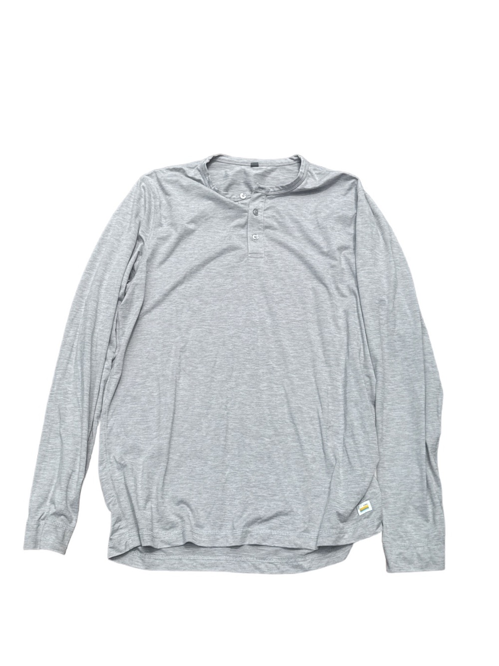 Vuori Long Sleeve Henley Gray Size Large